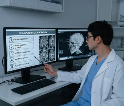 Clinical engineer at console